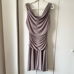 R&M Richards Mauve Purple Draped Mini Dress Size 14 🪻